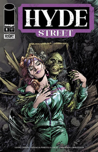Comic book cover of 'Hyde Street' featuring a woman and creature with a dark, ominous background.