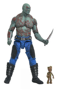 MARVEL SELECT GOTG 2 DRAX & BABY GROOT FIGURES